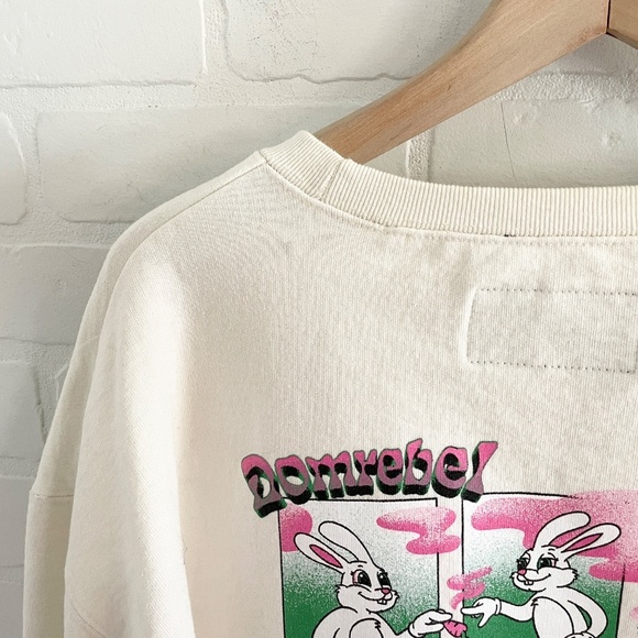 Domrebel Carrot Sweatshirt Cream Streetwear Farfetch Made in Canada Rabbit XL - Picture 7 of 12